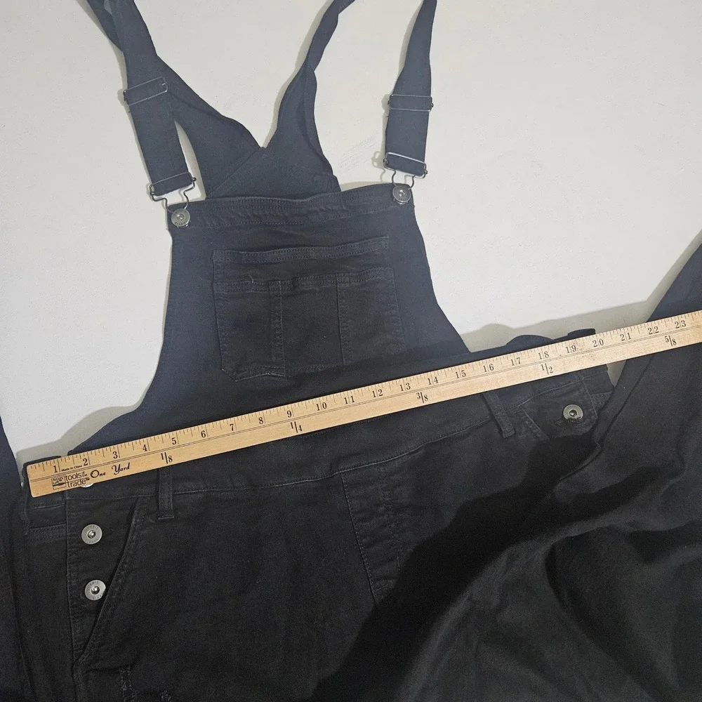 Torrid Denim First At Fit Black Distressed Overalls Plus Size 18 Ripped Edgy
